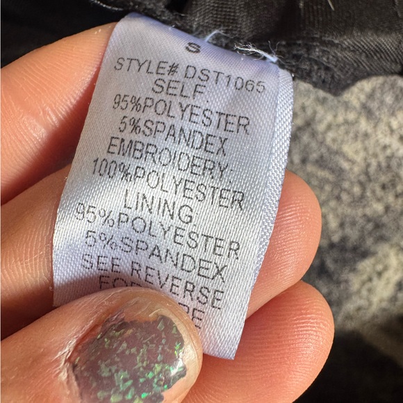 Forever 21 Black Bralette Crop Top with Red Floral Embroidery - Picture 10 of 10